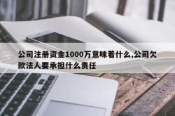 公司注册资金1000万意味着什么,公司欠款法人要承担什么责任